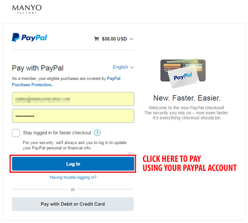 How to Pay with your PayPal account